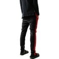 thumbnail image 1 of Mens Stripe Track Pants Skinny Fit Stretch Trouser Elastic Jogger, 1 of 5