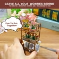 thumbnail image 5 of Crtynell Book Nook Kit Diy Miniature House, Wooden Bookshelf Garden Miniature Kit With Led Light Decorative Bookends, Best Birthday And Christmas Gifts For Women And Girls (Garden House), 5 of 9