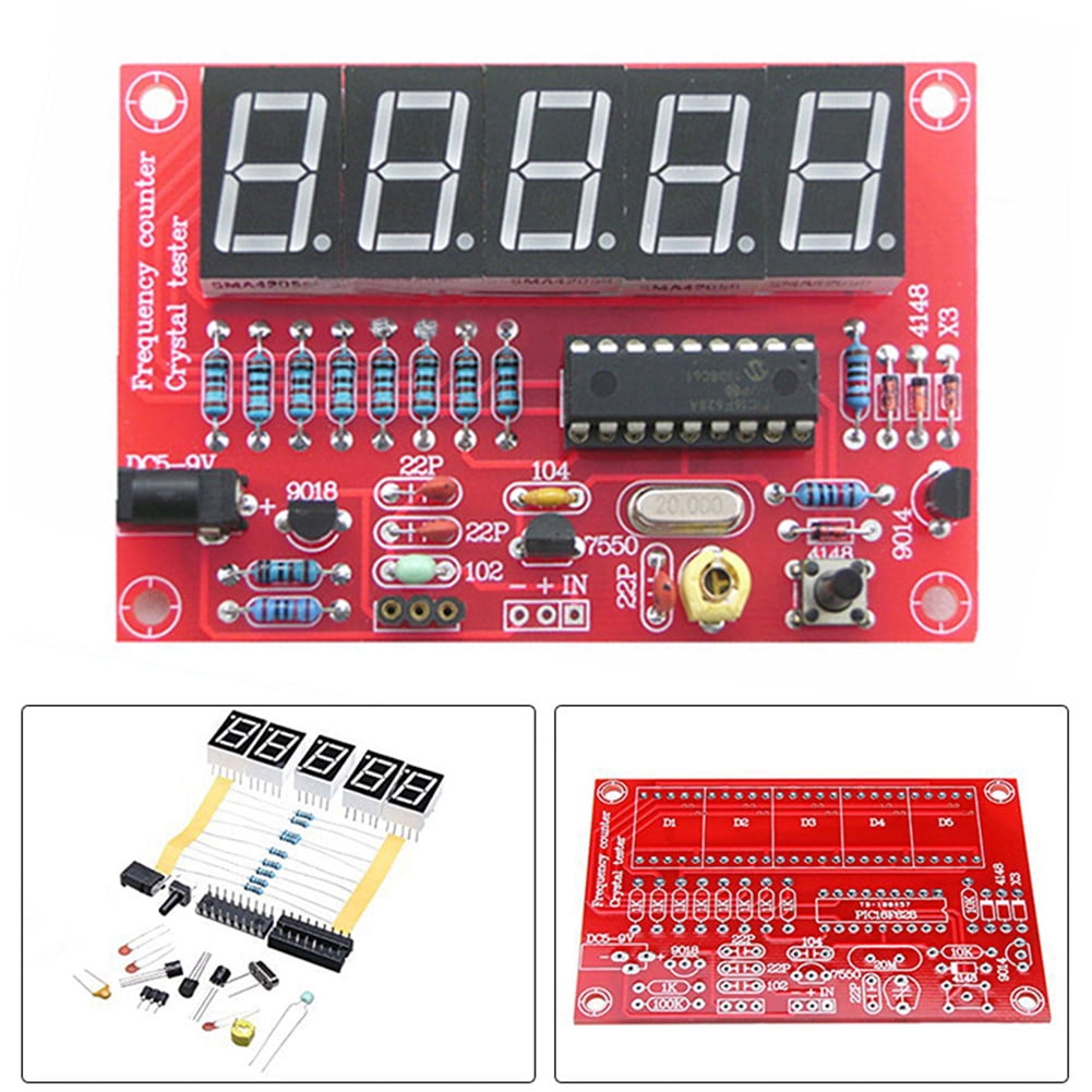 1Hz-50MHz Crystal Oscillator Tester Digital LED Frequency Counter Meter DIY Kits 
