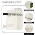 thumbnail image 2 of Patin Ivory Sheer Curtains for Living Room 78 Inches Long 2 Panels, Solid Color Voile Window Curtains for Bedroom Bathroom, Modern Light Filtering Rod Pockets Privacy Drapes, Each Panel 42" W x 78" L, 2 of 9