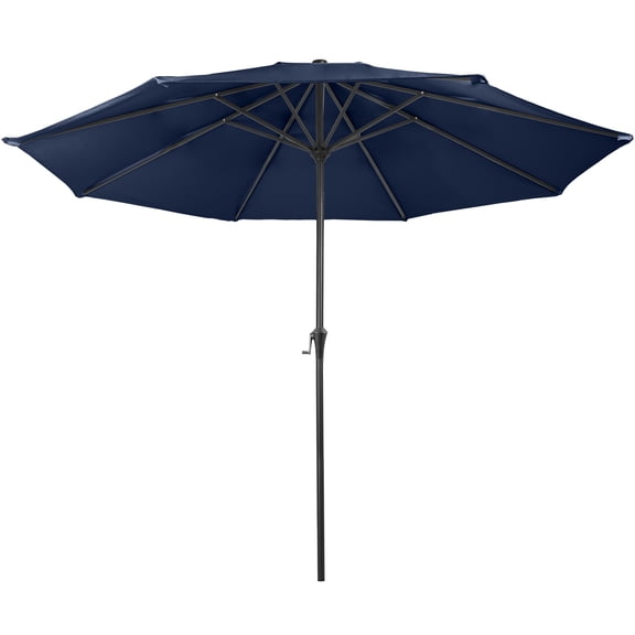 Pure Garden 9FT Outdoor Vented Patio Umbrella with Easy Crank (Navy)