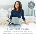 thumbnail image 3 of Pure Enrichment PureRadiance Lumbar & Abdominal Luxury Heating Pad for Pain Relief, Patented Design, Soft Faux Fur & Micromink, 6 Heat Settings, Adjustable, Machine Washable, 9.5”x19.7” (Aquamarine), 3 of 9
