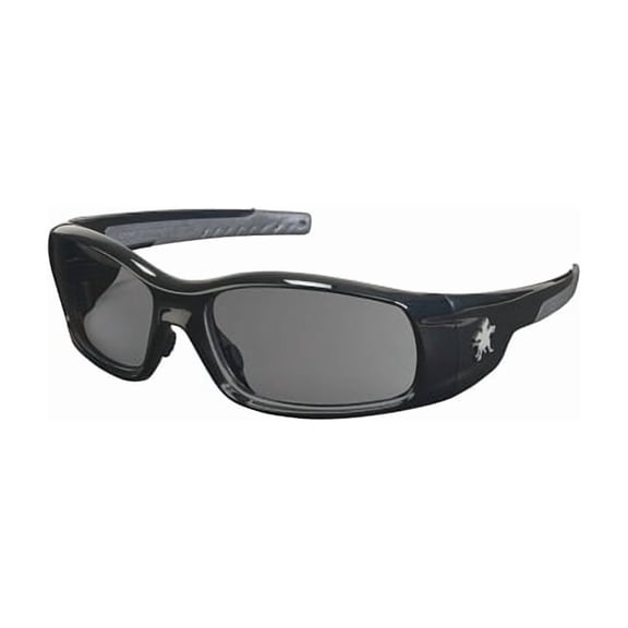 Swagger® SR1 Series Safety Glasses, Gray Lens, Polycarbonate, Black Frame, Polycarbonate
