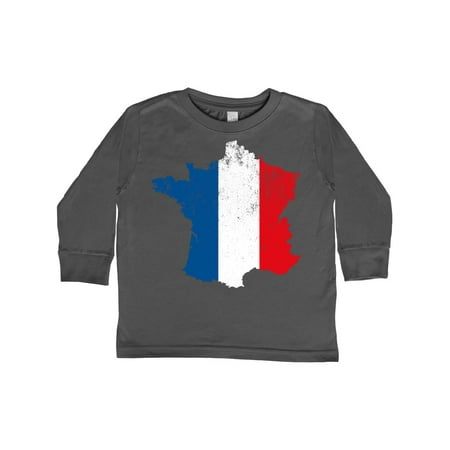 

Inktastic French Map Flag Gift Toddler Boy or Toddler Girl Long Sleeve T-Shirt