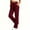 Wine, variant on Cmfcve Women's High Waisted Straight Leg Sweatpants Drawstring Elastic Casual Athletic Pants