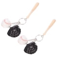 thumbnail image 1 of FESTFENDS 2Pcs Baseball Keyrings Energetic PU Decorative Gift for Backpacks Daily Style Men Women, 1 of 8