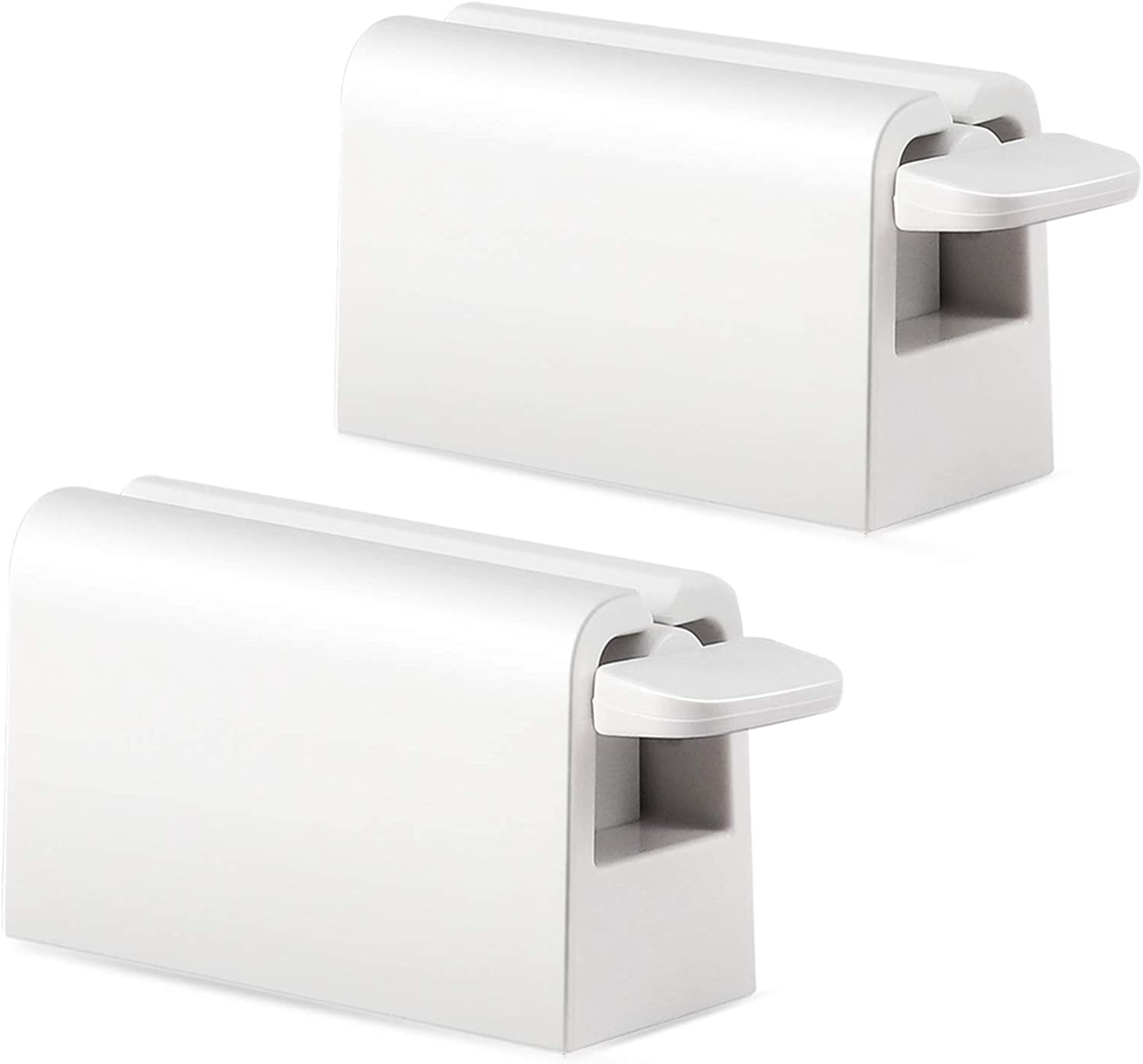 BEZOX Minimalist Toothpaste Squeezers, 2PCS Tube Squeezer Roller, Eco-Friendly Toothpaste Dispenser Holder - White