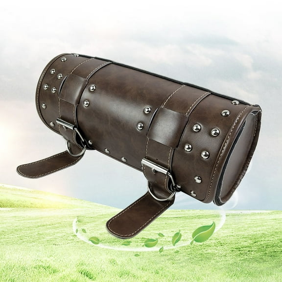 YUYUETIME Motorbike Bag Waterproof 1Pack 31x13x13in Brownish Green Pu Leather For Outdoor Travel