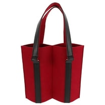 FRCOLOR Double Wine Bottle Carrier Bag Wine Carrier Pouch For Wine Bottles Travel Wine Bottle Present Bag Festival Wine Bag Bottle Bag For Present
