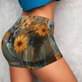 thumbnail image 4 of Rateoe Charming Daisy Bouquet Art Printed Power Workout Shorts for Women Tummy Control Squat Proof Ribbed Thick Seamless Scrunch Active Short-X-Large, 4 of 8