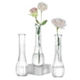 thumbnail image 1 of Set de 3 centros de mesa de cristal NUPTIO para bodas, transparentes, 1 of 8