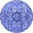 thumbnail image 1 of Ahgly Company Indoor Round Abstract Blue Modern Area Rugs, 6' Round, 1 of 4