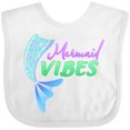 thumbnail image 3 of Inktastic Mermaid Vibes- mermaid tail Girls Baby Bib, 3 of 4