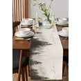 thumbnail image 4 of Gray Mist Forest Table Runner Cotton Linen 60 Inch Holiday Dresser Scarves, Vintage Trees Birds Natural Landscape Tablerunner for Kitchen Coffee Dining Bedroom Dinner Scarf Décor 13''x60'', 4 of 9