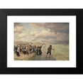 thumbnail image 2 of Viktor Zarubin 14x11 Black Modern Framed Museum Art Print Titled - Fishermen's Wifes (1919), 2 of 5