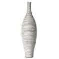 thumbnail image 6 of Uniquewise Modern Decorative Bottle Shape White Floor Vase Ribbed Design Small, 6 of 7