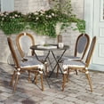 thumbnail image 3 of Flash Furniture Aluminum Indoor Stacking Chair, White and Navy (Set of 4), 3 of 15
