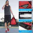 thumbnail image 3 of FrostHike Basketball Drawstring Backpack for Boy Portable Soccer Backpack Gym Bag Sackpack with Detachable Ball Mesh Bag Sack, 3 of 5
