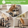 thumbnail image 3 of Stairs &    Pet Steps for High Bed Couch, High-Strength Boards Hold up to 150 lbs for Indoor Small Cats Kittens Dogs Climbing Playing, 4 Combination Options, 4 Steps-Grey, 3 of 7
