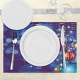 thumbnail image 3 of Ambesonne Christmas Place Mats Set of 4, Happy New Year Party, Standard Size, Multicolor, 3 of 6