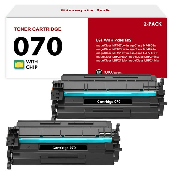 070 070H Toner Cartridges High Yield with Chip Compatible for Canon 070 CRG-070 Canon imageClass MF467dw MF465dw MF463dw MF462dw MF461dw, LBP247dw LBP246dw LBP244dw LBP243dw LBP241dw (Black, 2-Pack)