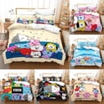 thumbnail image 2 of NS4 BTS BT21 2 En 1 Juego De Fundas De Edredón De Tamaño Individual Sábana De Cama Dormitorio Cómodo Lavable Funda De Almohada S, 2 of 4