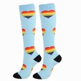thumbnail image 1 of Men Women Socks Compression Socks Elastic Sports Beautiful Leg Nurse Stocking Jogging Climbing Cycling Flight Excercise 23 S M, 1 of 6