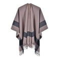thumbnail image 1 of Wraps Women's Plaid Shawl Wraps Open Front Poncho Cape Oversized Sweaters Casual Cardigan Shawls For Fall Winter Wraps, 1 of 3
