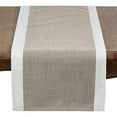 thumbnail image 5 of Fennco Styles Grey and White Two Tone Banded Border Table Runner 16 x 90 Inch - Classic Table Cover for Everyday Use, Banquets, Family Gathering and Special Events, 5 of 5