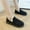 Black, variant on XEOVHV Warm Cotton Shoes,The Winter Women's Pile And Thickening Flat Heel Ankle Boots Classic Round Toe Soft Soled Shoes
