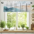 thumbnail image 2 of Abstract Waves Beach Art Valances for Windows, 42 x 18in, Oil Painting Style Blue Sea Rod Pocket Kitchen Valance Curtain Light Filtering Window Treatments for Living Room Bedroom, 1 Panel, 2 of 7