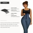 thumbnail image 2 of Reta High-waisted Three-breasted Belted Tummy-control Denim Trousers Shapewear, 2 of 13