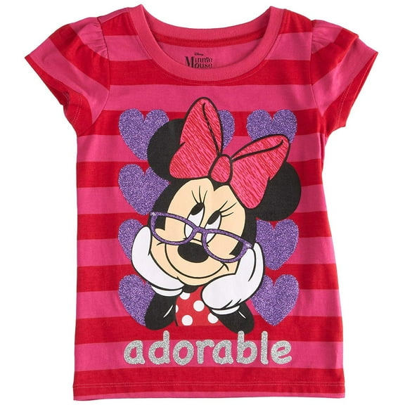 Minnie Mouse Toddler Girls Shirt Adorable Tee Pink 2T