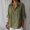 Army Green, variant on WRFWUL Cotton Linen Shirts for Women Buttons V Neck 3/4 Sleeve Tops Casual Boho Beach Gauze Blouses Cozy Loose Fit T-Shirts