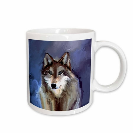 

3dRose Wolf Ceramic Mug 15-ounce