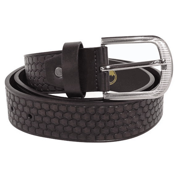 Woodland Creek Men's Fish Detail Brown Belt Size - 44"