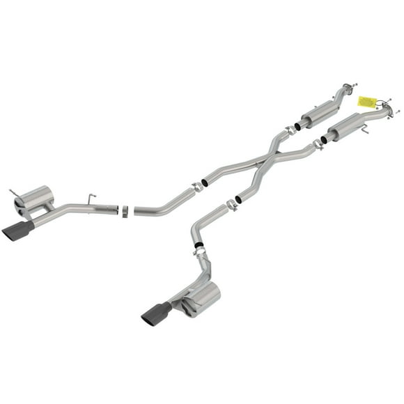 Fits 2018-2023 Dodge Durango Borla Exhaust System Kit 140792BC ATAK Series Cat Back System; T-304 Stainless Steel; With Mufflers; 2-3/4 Inch Pipe Diameter; Dual Exhaust With Dual Exit; Split Rear Exit