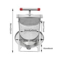 thumbnail image 6 of Wildnix Stainless Steel Press Extractor, Manual Juice and Honey Extractor, Large Capacity 532.6 Oz, Ergonomic Handle, Easy to Clean, Stable for Home or Commercial Use, 6 of 6