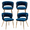 Blue, variant on KCC Velvet Woven Back Upholstered Dining Chairs Set of 2 with Gold Metal Legs for Dining Room, Kitchen, Living Room, Beige