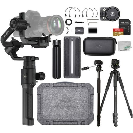 DJI Ronin-S Handheld 3-Axis Gimbal Stabilizer with All-in-one Control for DSLR and Mirrorless Cameras Travelers Bundle - (Best Stabilizer For Mirrorless Camera)