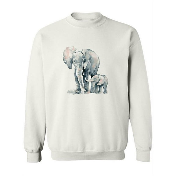Elephant Mother And Baby Sweatshirt Women -SPIdeals Designs, Female XX-Large