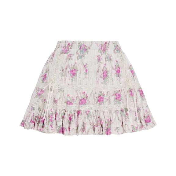 LoveShackFancy womens  Trevina Skirt, xs, Pink