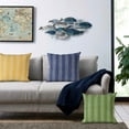 thumbnail image 6 of Ox Bay Khloe 20" x 20" Green Dotted Stripe Cotton Adult Decorative Throw Pillow, 6 of 11