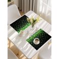 thumbnail image 5 of St. Patrick's Day Placemats Set of 4, Spring Lucky Shamrocks Leaves Black Placemats for Dining Table, Place Mats for Kitchen Tabletop, Waterproof Wipeable Dining Table Mats Set, 5 of 9