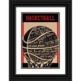 thumbnail image 1 of Longfellow Designs 23x32 Black Ornate Wood Framed with Double Matting Museum Art Print Titled - Basketball, 1 of 4