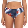 thumbnail image 1 of Balery Starfish Navy Blue Stripe Ropa Interior de Algodón para Mujer con Dibujo – Braguitas Cómodas y Elásticas, Estilo Clásico-X-Small, 1 of 6