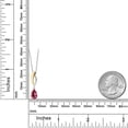 thumbnail image 6 of Gem Stone King 925 Silver and 10K Yellow Gold Pink Topaz Pendant Necklace for Women | 1.00 Cttw | Gemstone November Birthstone | Pear Shape 8X5MM | With 18 inch Silver Chain, 6 of 6