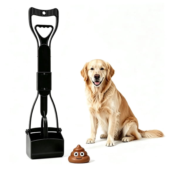 23.6''Pooper Scooper, Foldable Pooper Scooper for Large Medium Dogs, Poop Pick Up Tool for Yard, Lawns, Grass