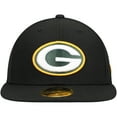 thumbnail image 2 of Men's New Era Black Green Bay Packers Omaha Low Profile 59FIFTY Fitted Hat, 2 of 6