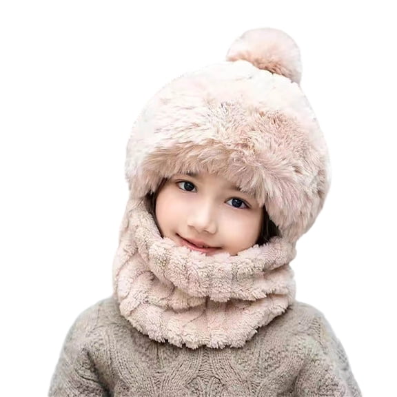 CozyKids Winter Hat Scarf Neck Warmer Set With Ear For Toddlers And Children Warm Lined Cold Weather Gear